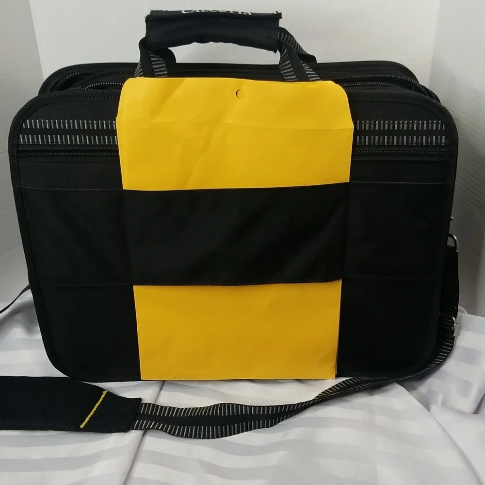 CALCUTTA BRIEFCASE/TRAVEL BAG LABTOP BAG IN BLACK CANVAS